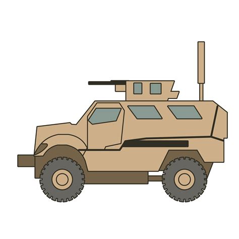 military armored vehicle side view vector design 5198420 Vector Art at ...