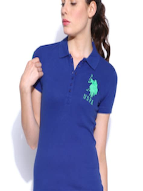 Buy U.S. Polo Assn. Women Blue Polo T Shirt - Tshirts for Women 771534 ...