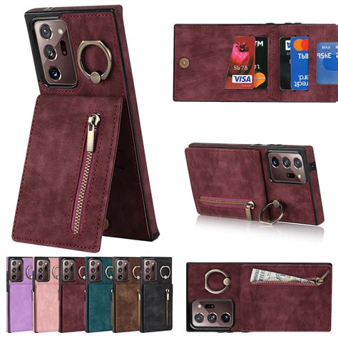 Dteck For Samsung Galaxy Note20 Ultra Case With Card Holder Rfid Blocking Pu Leather Galaxy