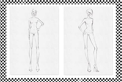 Fashion Croqui Female Fashion Figure Templates Etsy