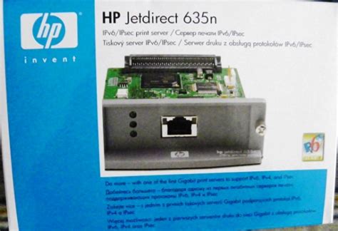 Внутренний принт-сервер HP JetDirect 635N IPv6/IPsec 10/100/1000 J7961G ...