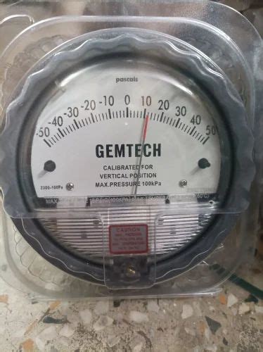 4 Inch 100 Mm Gemtech Differential Pressure Gauges In Nepz Noida At