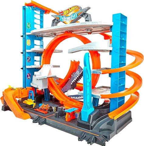 Hot Wheels City Garage Delle Acrobazie Playset Con Pista Collegabile