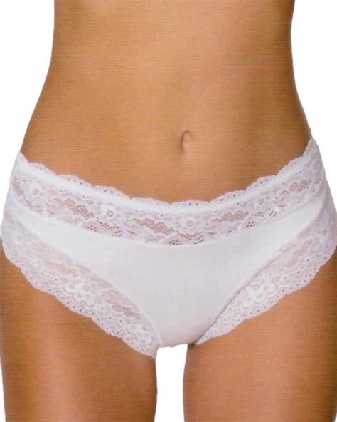 Risveglia I Sensi Slip Donna Pizzo Cotone Modal Vita Media Intimo D