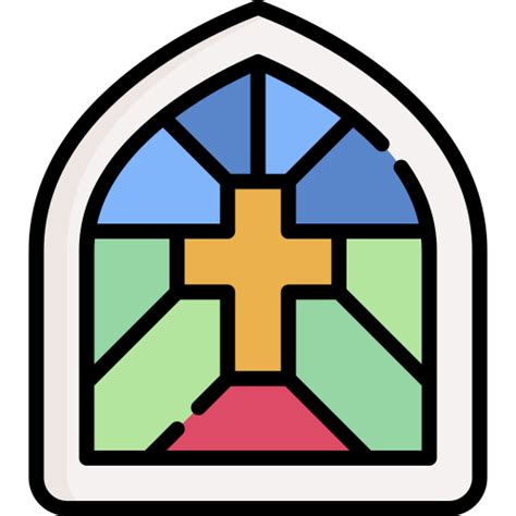 Stained Glass Window Special Lineal Color Icon