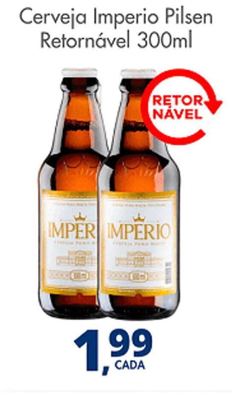 Cerveja Imperio Pilsen Retornável 300ml oferta na Delta Supermercados