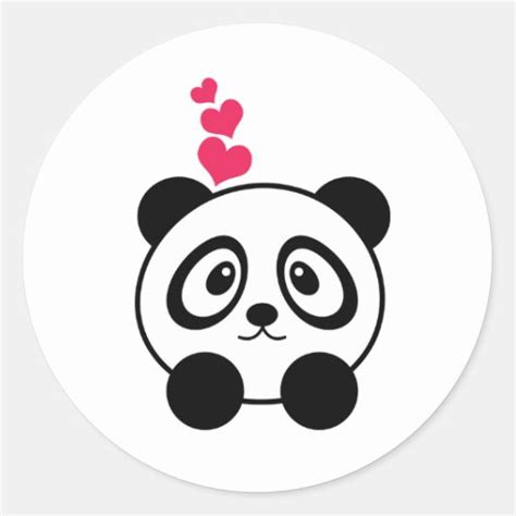 Cute Panda Stickers | Zazzle