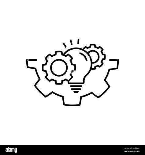 Innovation Technologies Icon With Lightbulb And Gear Sign Creative