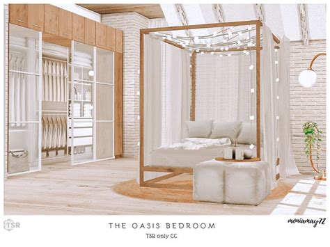 The Sims Resource The Oasis Bedroom TSR only CC Sims 4 cc möbel