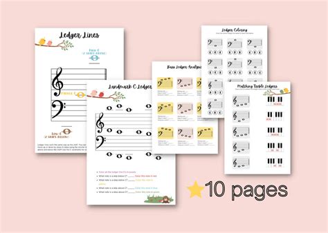 Ledger Lines Theory Worksheets – Music Teacher Resources