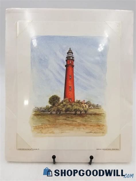 10 X 8 1994 Arts Uniq Inc Lighthouse Onshore By Martha Hinson Art