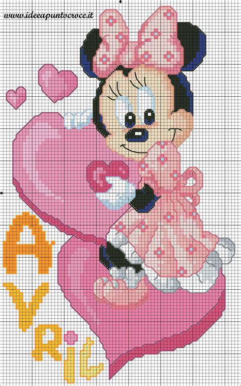 Schema Punto Croce Minnie Baby Disney Cross Stitch Cross Stitch Baby