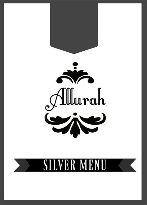 SILVER MENU FRONT – Allurah Functions & Events