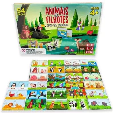 Jogo Da Mem Ria Cartas Animais E Filhotes Coluna Universit Ria