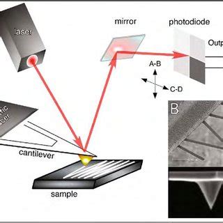 1. Setup of an atomic force microscope (AFM) instrument. A. The scheme... | Download Scientific ...