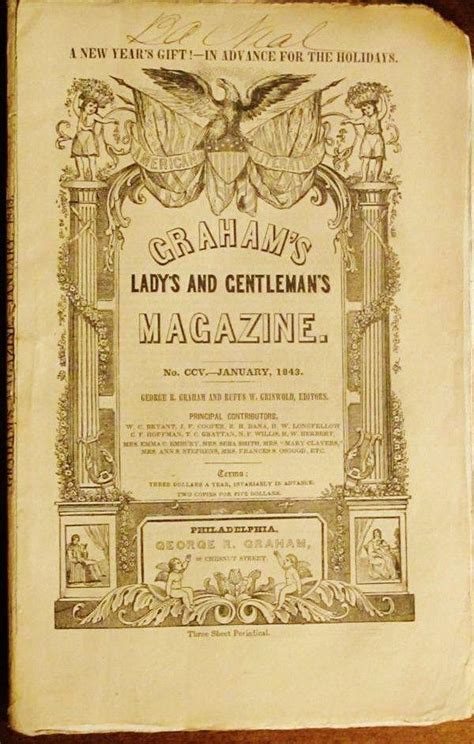 THE CONQUEROR WORM, Edgar Allan Poe, Poem, January Magazine 1843, Graham's, RARE | #1983348417