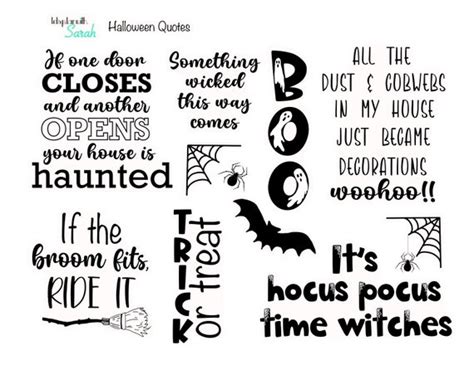 HALLOWEEN QUOTES Printable Stickers for Planner Scrapbooking - Etsy