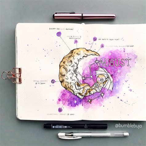 August space theme | Bullet Journal Amino