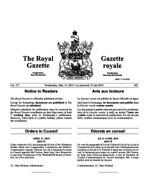 Fillable Online Fillable Online Gnb The Royal Gazette Gazette Royale