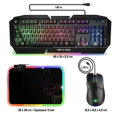 Pack Clavier Souris Spirit Of Gamer Ultimate En Filaire