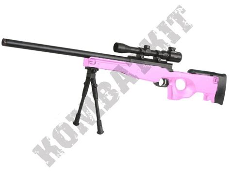 M59p Pink Bb Gun L96a1 Sniper Spring Airsoft Rifle 2 Tone Kombatkit