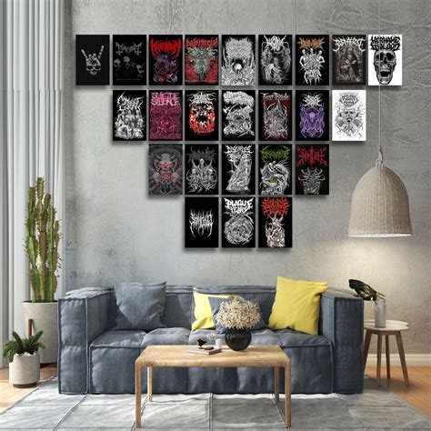 Jual 32pcshiasan Poster Band Metal Aesthetic Vintage Ukuran A6 A5 A4 Aesthetic Wall Collage