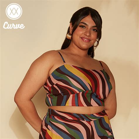 Twenty Dresses By Nykaa Fashion Curve Multicolor Wave Print Sweetheart