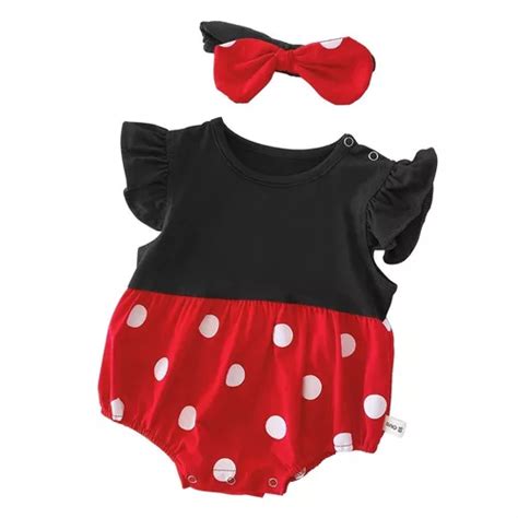 Vestido Pa Alero Minnie Mickey Mouse De Beb Mameluco Meses Sin Inter S