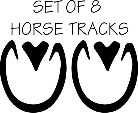 Set of 8 Horse Hoof Prints Tracks Vinyl Decals Sticker - Etsy