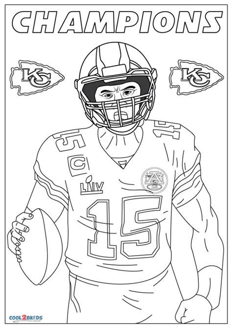Free Printable Kansas City Chiefs Coloring Pages For Kids | Football ...