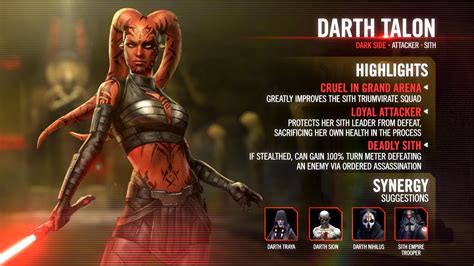 Developer Insights Darth Talon — Star Wars Galaxy Of Heroes Forums