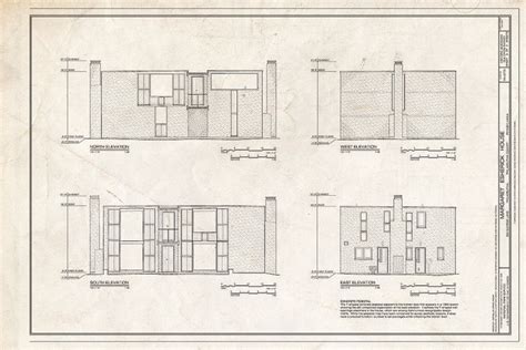 Blueprint Elevations Margaret Esherick House Sunrise Lane