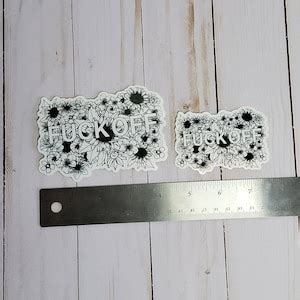 Glossy Sticker Fuck Off Sticker Floral Fuck Off Sticker Profanity Sticker Fuck Sticker