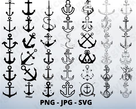 Anchor Svg Nautical Svg Split Anchor Svg Sea Svg Anchor Cut File Anchor Silhouette Anchor