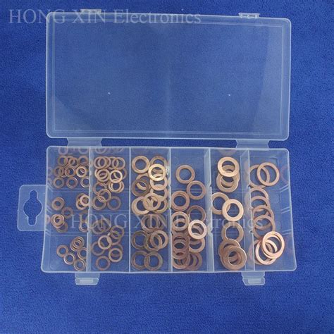 Piece Sae Flat O Ring Copper Washer Gaskets Assortment Kit Set