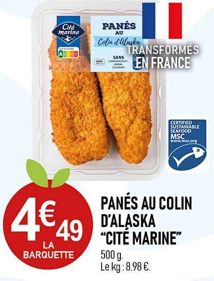 Promo Pan S Au Colin D Alaska Cit Marine Chez March Frais G Ant