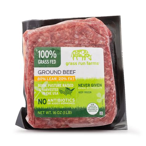 Grass Run Farms Grass Fed Ground Beef 20 80 Weee