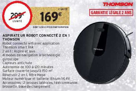 Promo Aspirateur Robot Connect En Thomson Chez Intermarch