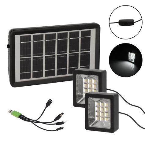 Σετ LED ηλιακοί προβολείς 12 SMD 3W ψυχρό ...