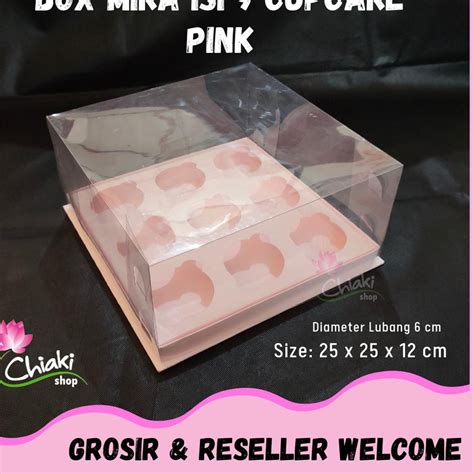 Jual Rpwl Box Mika Pink Uk X X T Cm Cupcake Isi Cake