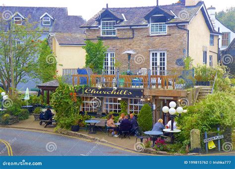 Beautiful Bowness Bay Seen From The Bank Of Windermere At Bowness On