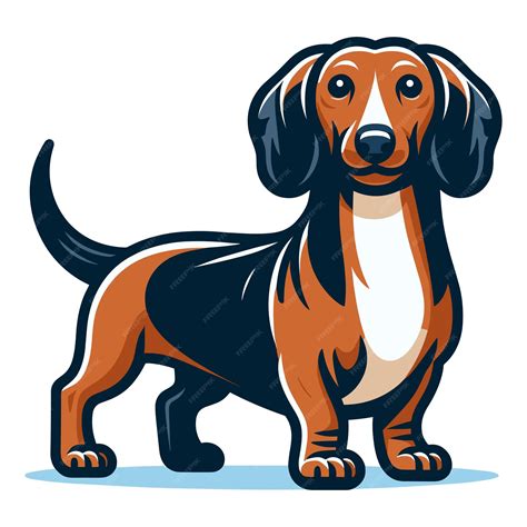 Premium Vector Cute Adorable Dachshund Dog Cartoon Character Vector