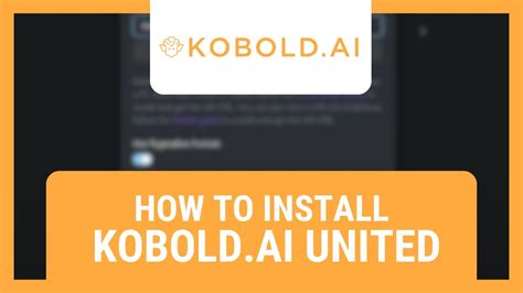 How To Install Koboldai United Youtube