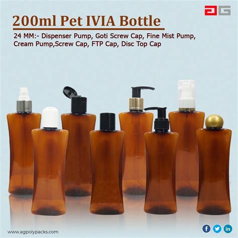 Flip Top Cap PET IVIA Bottle Use For Storage Oils 100 200ml At Rs 2