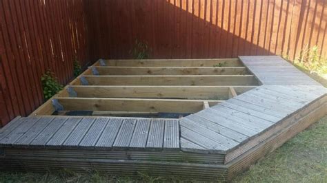 Decking and wooden base for a corner summerhouse, shed or workshop | in ...