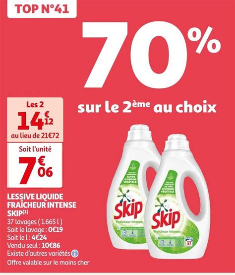 Promo Skip Lessive Liquide Fra Cheur Intense Chez Auchan Supermarch