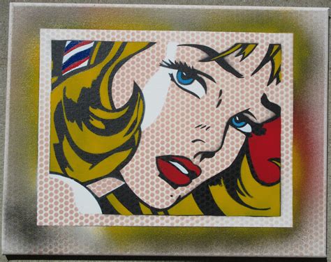 My Attempt At Girl With Hair Ribbon By Roy Lichtenstein 1965 Stencil