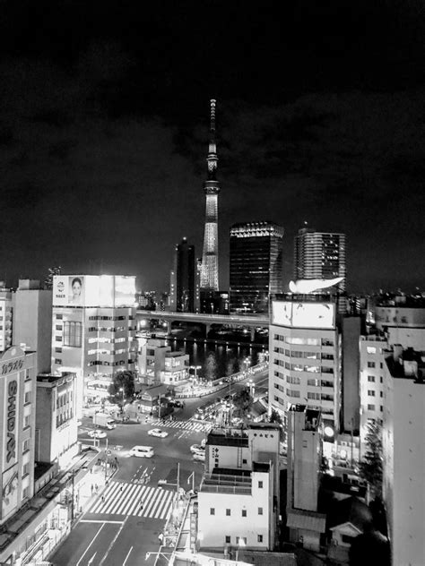 日本都市生活白黒写真japan Train Commuters Photo Log 浅草から東京スカイツリー Asakusa Tokyo