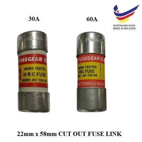 FUSEGEAR Cut Out Fuse 32A 63A 100A HRC Fuse Link Cut Out Fuse