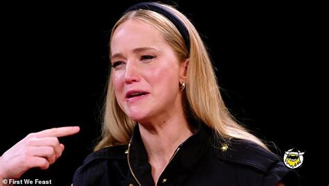 Jennifer Lawrence Cries And Her Nose Runs Uncontrollably While Eating Spicy Wings On Hot Ones